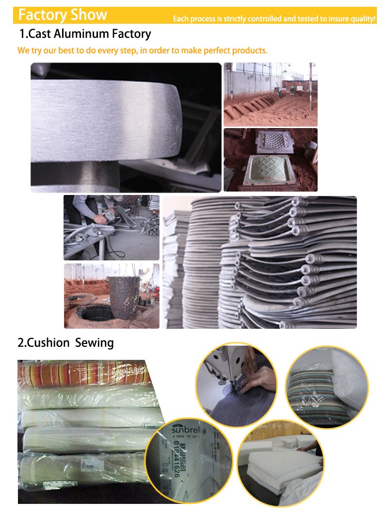 鋳造アルミニウムエレガントなガーデンテーブルと椅子の仕入れ・メーカー・工場