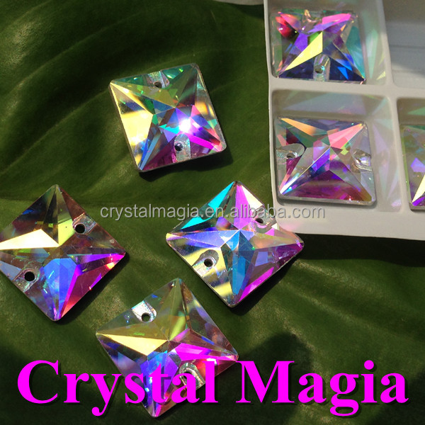 sew on flat back glass rhinestones