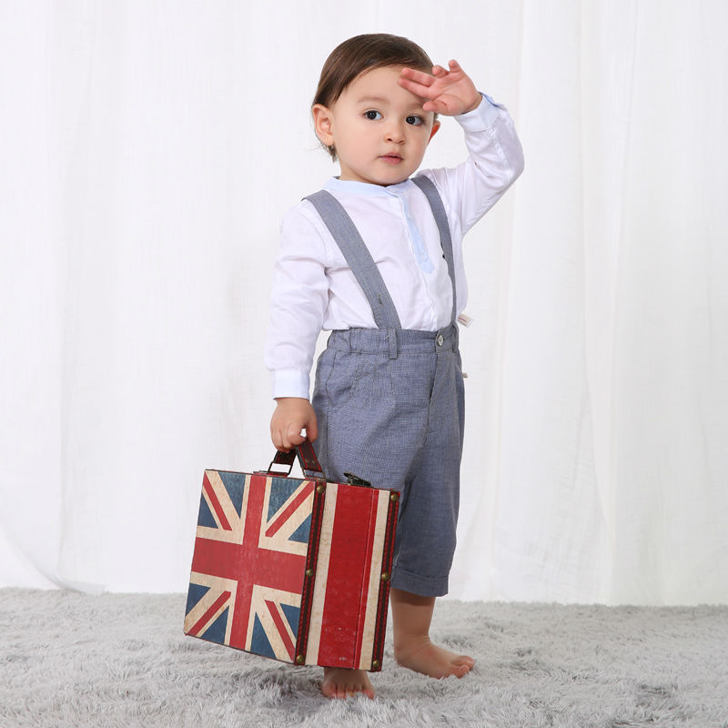広州子供服の新しい到着のベビー赤ちゃん服フォーマルサスペンダーのズボンの男の子のパターン仕入れ・メーカー・工場