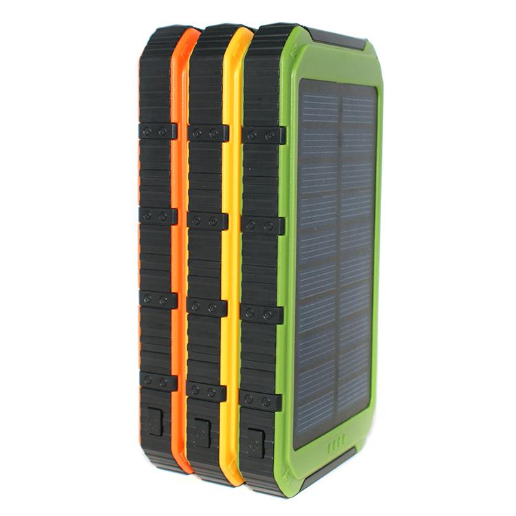 8000mAh Portable USB Charger Power Bank, Constructed with a Solar Panel for Emergency Charging for iPhone