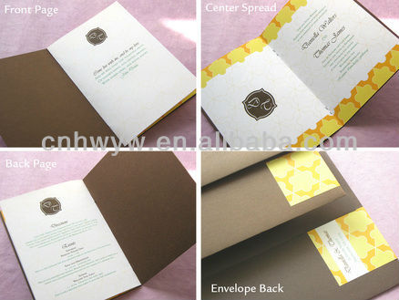 紙婚式のカードセット/招待状封筒付きカードでcustomedの設計仕入れ・メーカー・工場
