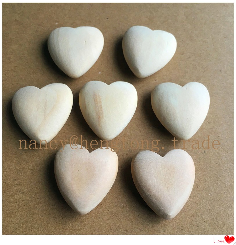 Unfinished Polished Wooden Heart Beads,Heart Wooden Bead,Natural Wooden