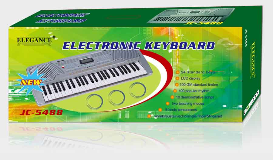 キープラスチックミュージカルキーボード54jc-5488青色lcdディスプレイ問屋・仕入れ・卸・卸売り