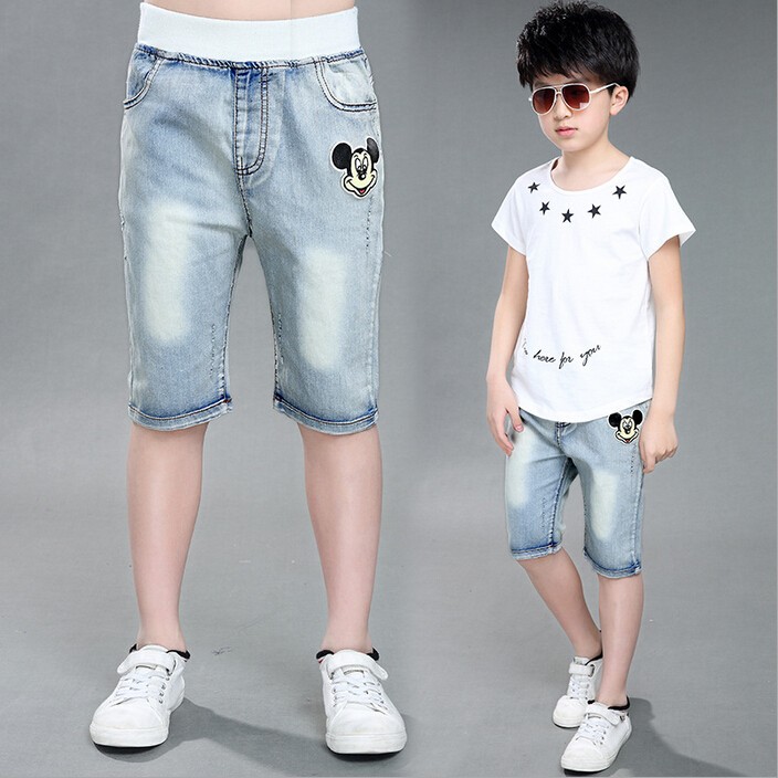 高品質2016子供パンツ男の子ベビーストレッチジョーカージーンズ子供のジーンズ短い仕入れ・メーカー・工場