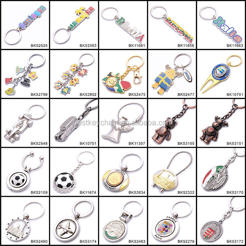 metal souvenir custom keychain heart shaped