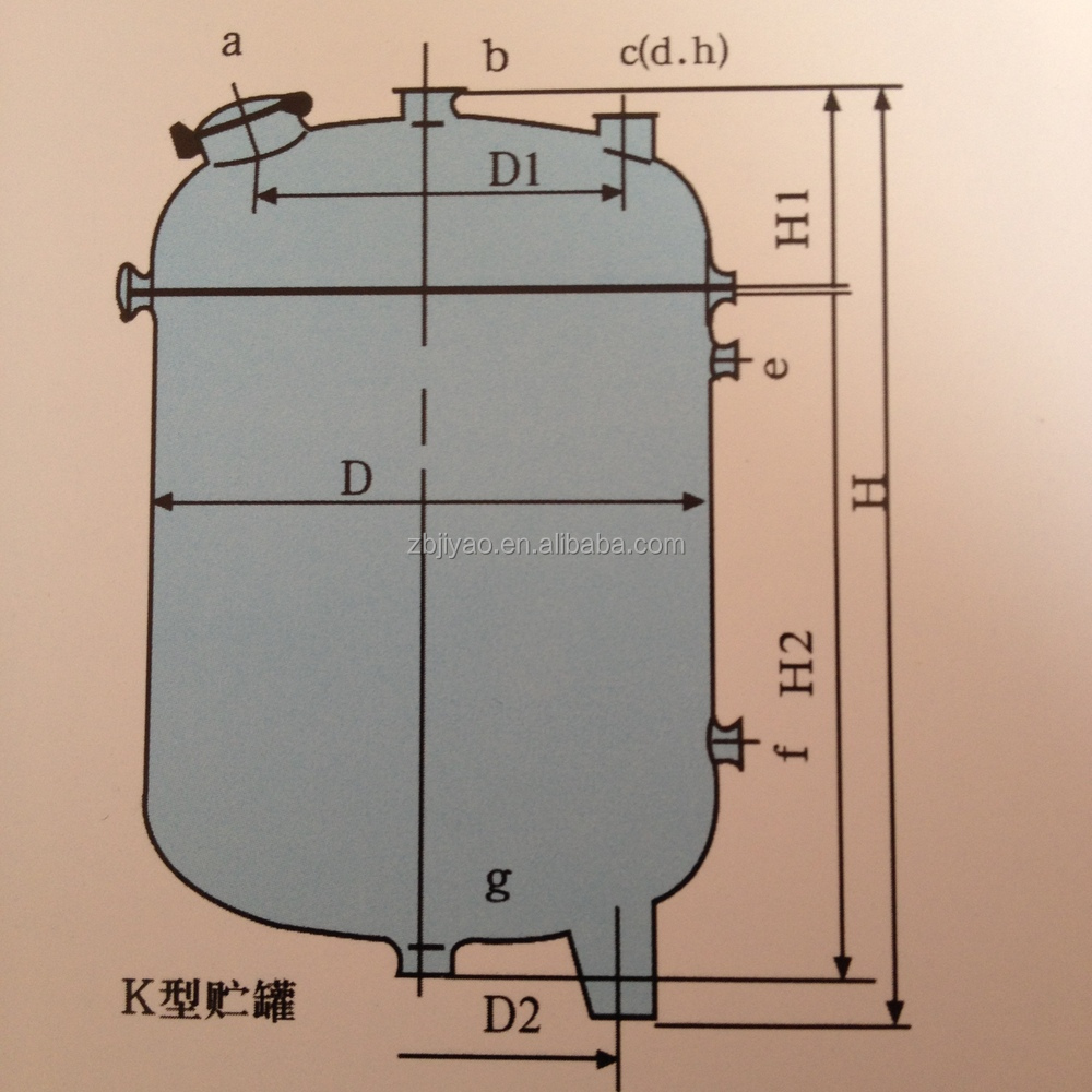 販売上の別のボリュームガラス- ライニング反応/エナメル反応タンクの供給者問屋・仕入れ・卸・卸売り