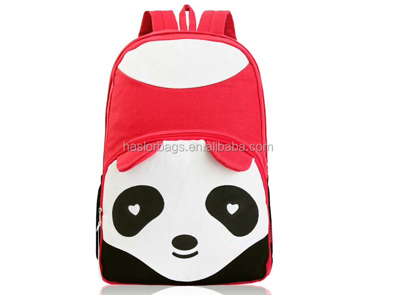 2015 Cute new design cartoon panda backpack for school teens