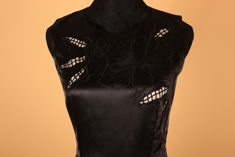 新しい到着のセクシーな卸売品質2015魚尾滑走路silm中空アウトスタイル重い刺繍ノースリーブのドレス女性のための仕入れ・メーカー・工場