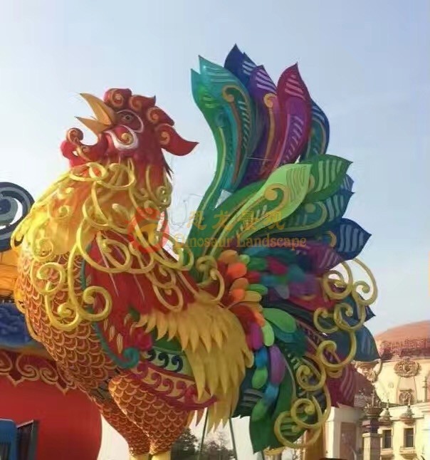 2017 New Year Celebration Chinese Zodiac Giant Rooster Outdoor Electric