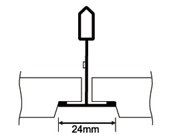 angled tegular M158 flat T-grid