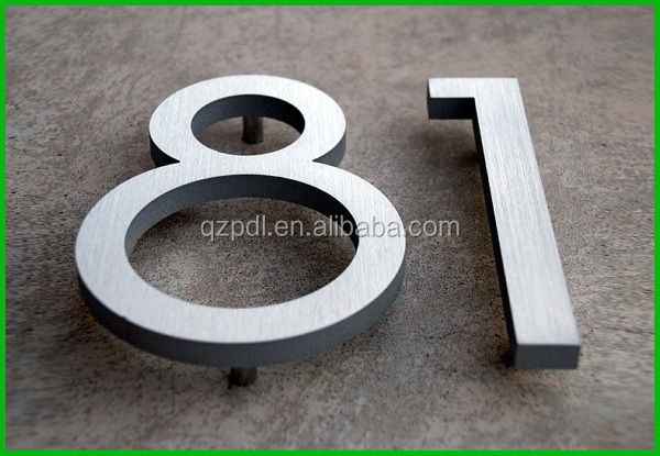 2015抗- 錆ステンレス鋼住居番号と真鍮の文字仕入れ・メーカー・工場