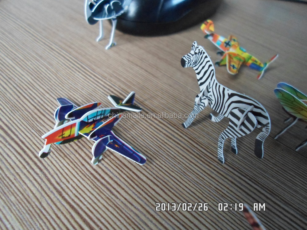 子供のdiy塗装三次元の動物パズルゲーム玩具問屋・仕入れ・卸・卸売り