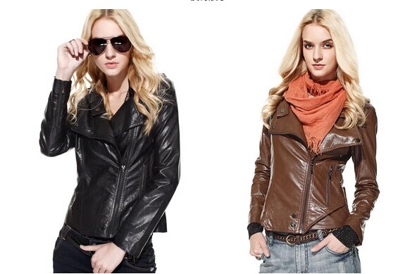 オートバイのジャケット、 古典的な秋の女性pu革オートバイのジャケット問屋・仕入れ・卸・卸売り