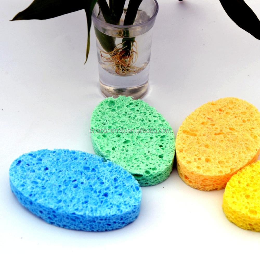 Face Washing Puff Natural Compressed Cellulose Loofahs Sponge For