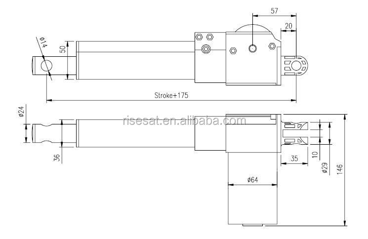 同期リニアアクチュエータ制御システム6000n( 1320lbs) 5mm/sアクメねじ問屋・仕入れ・卸・卸売り