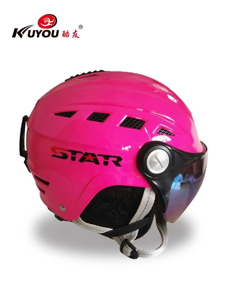 KY-C004スキーアイススケートゴーグルearcuffピンク保護ヘルメットとバイザー仕入れ・メーカー・工場