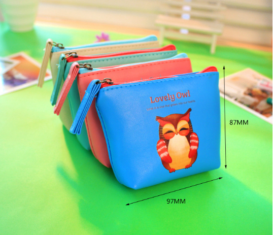 2014 New Korea Style Canvas Square Cute Cartoon Purse / Coin Bag /