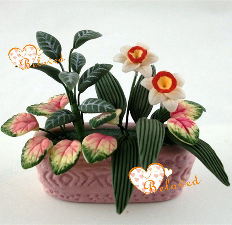 人形の家ミニチュアガーデンアクセサリーの粘土の花瓶の花問屋・仕入れ・卸・卸売り