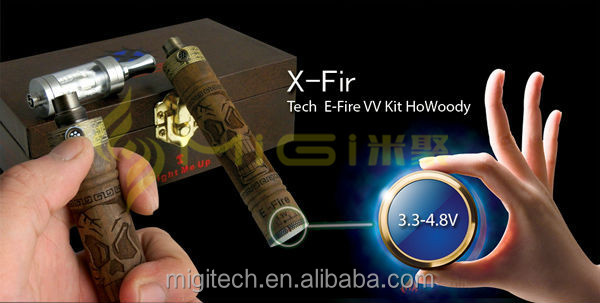 2014 Newest products from vision efire 2 starter kit with wood ecigator spinner battery vision efire