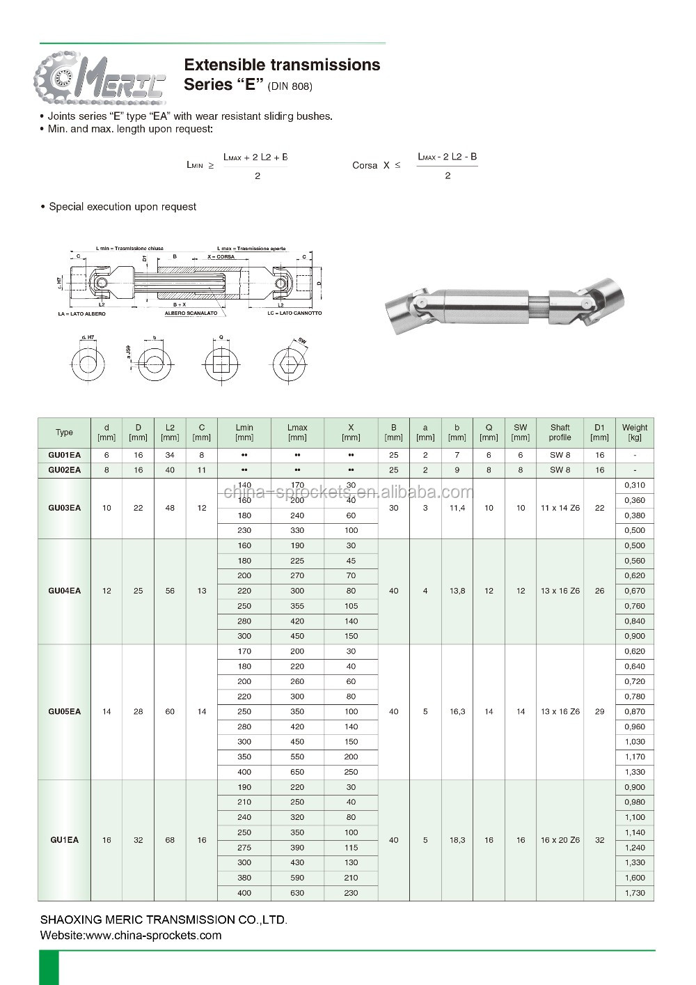 шарниры карданные din 808