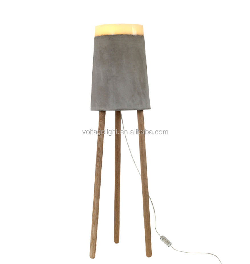 Moderne ontwerp beton vloerlamp klassieke keramische staande lamp ...