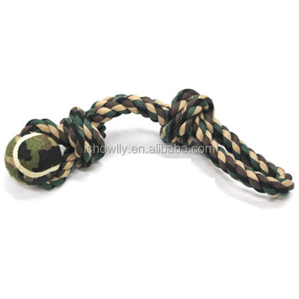 Novelty Camouflage dog flossy chews toss toys set / newest pet cotton rope tug toys set問屋・仕入れ・卸・卸売り