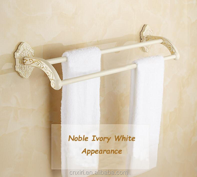 高級タオル棚浴室塗料グリルした白身accessiories彫刻ダブルタオル掛け仕入れ・メーカー・工場