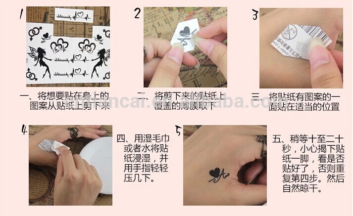 カラフルな蛍光タトゥーフラッシュ美しく、 一時的な性別製品ゴールドメタリックtatuajes一時的な入れ墨 問屋・仕入れ・卸・卸売り