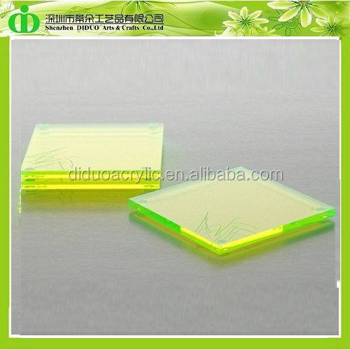 中国の工場卸売ddc-a004iso9001sgs非- 毒性テスト正方形の透明なガラスコースター仕入れ・メーカー・工場