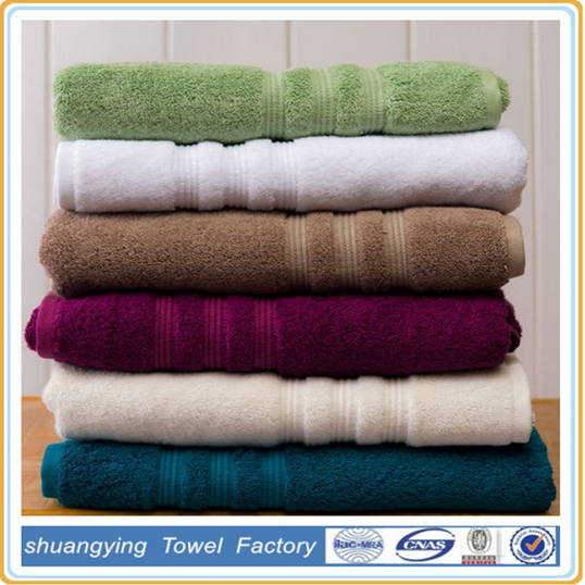 all color dobby terry towel with dobby border