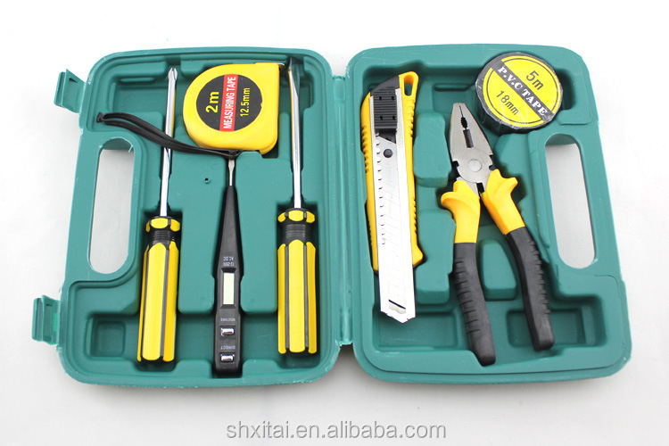 Useful 8 in one car and home use emergency repair tool kit with screwdriver