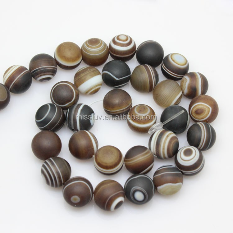 natural gemstone beads coffee line matt agate stone beads for fashion jewelry (2).jpg