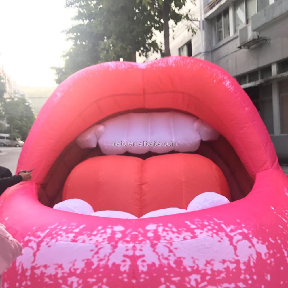 New Design Attractive Big Inflatable Lip,Red Inflatable Ladies Mouth