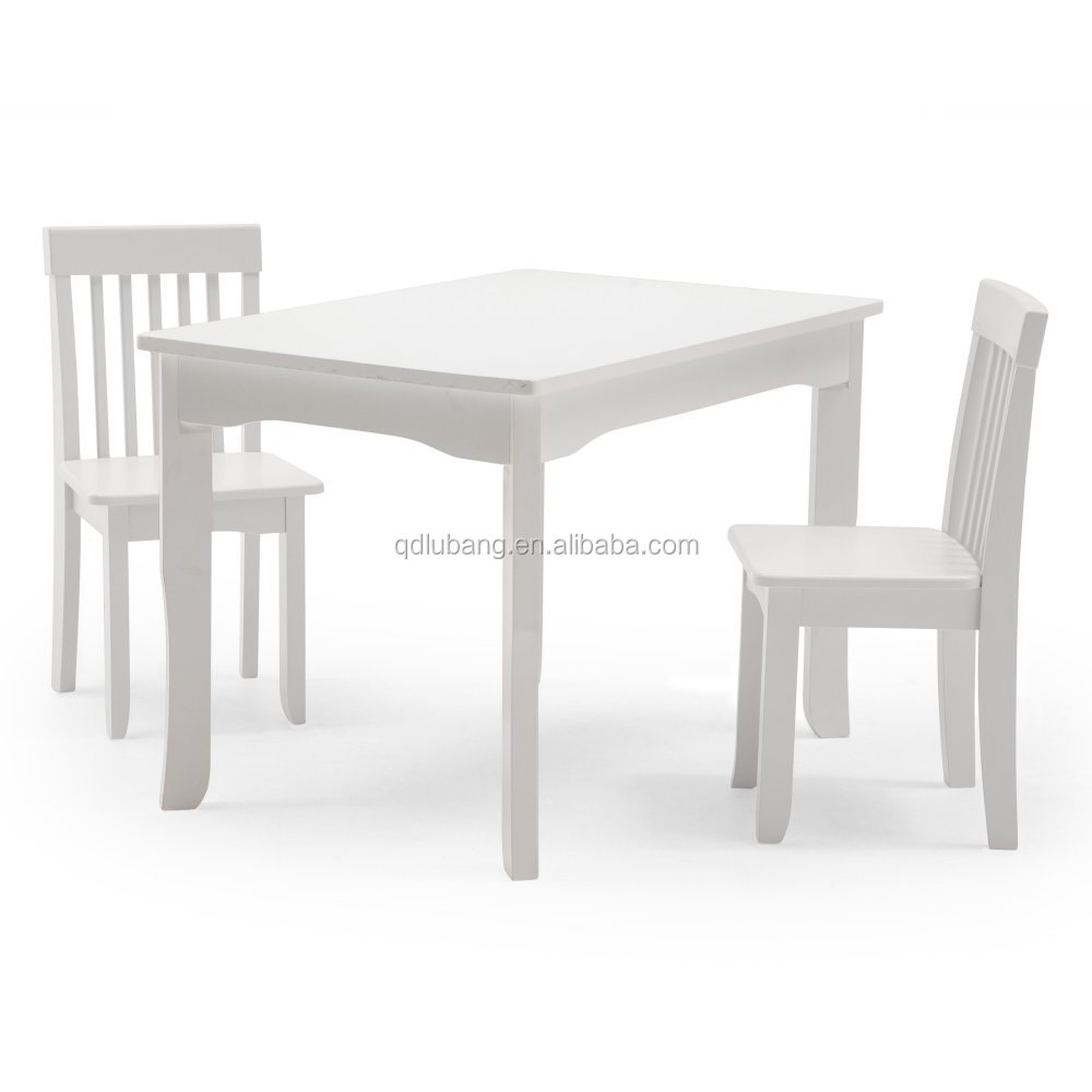 High Quality Cheap White Wooden Kids Table And Chair Set For Sale
