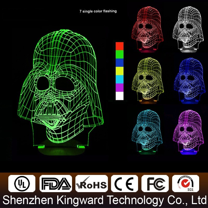 ファンシー鉄リングタッチコントロール7色led 3dナイトライトランプ調光対応仕入れ・メーカー・工場