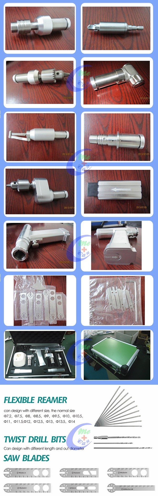 More details of the medical drill and saw