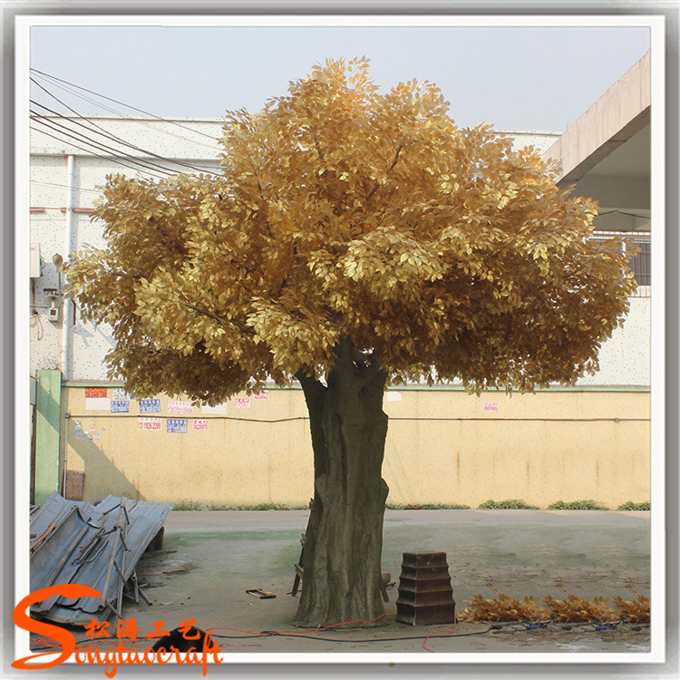 Large Gold Leaf And Tree Roots Made Of Artificial Gold Tree For Wedding