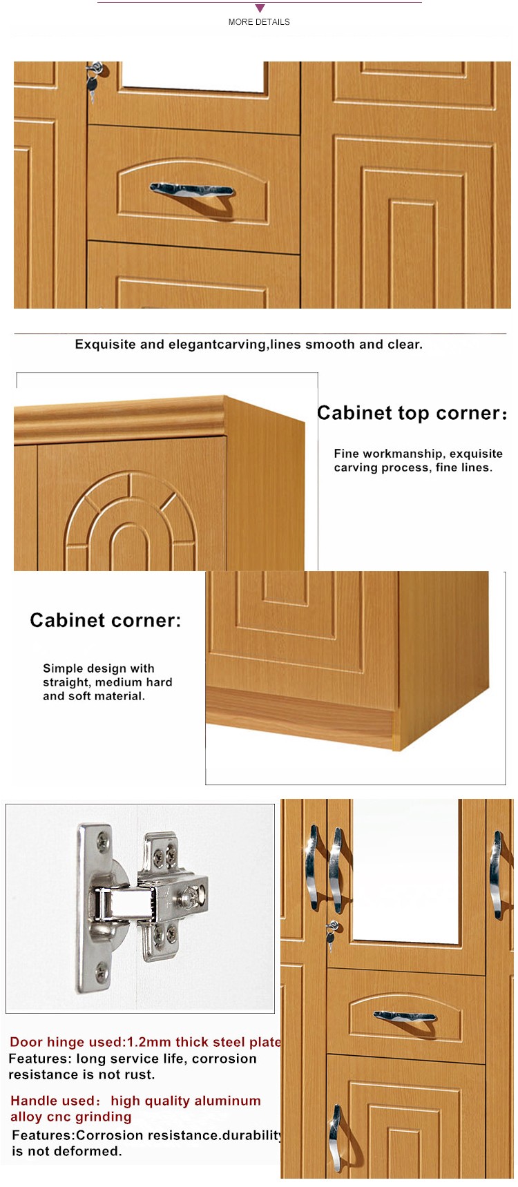 佛寝室家具木製の食器戸棚のデザイン安いミラー化された壁がマウントされている引き出し付きワードローブの戸棚仕入れ・メーカー・工場