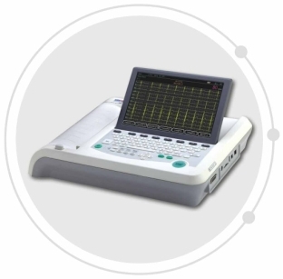 新しい! ポータブルデジタル12リードecg/ekg10インチと画面と接続することができバーコードリーダーおよび外部プリンタ仕入れ・メーカー・工場