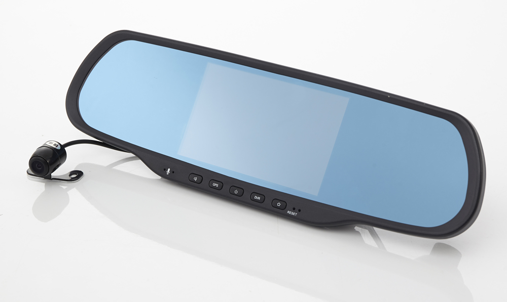 ROGA LX51S Factory Directly supply 5 inch automotive dual lens dvr unique car rearview mirror dvr with speed cam GPS navigation