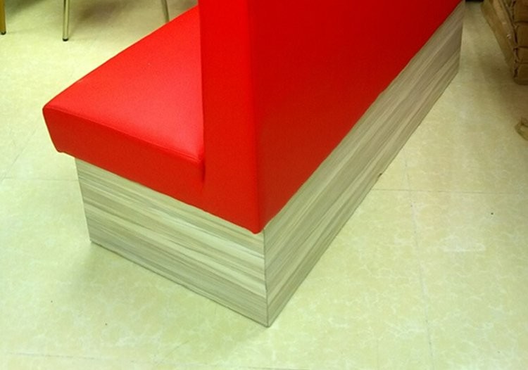 red leather booth