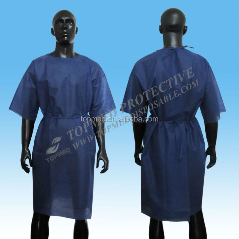 使い捨て患者ガウン半袖で、 患者ガウンとラインストーン付不織布仕入れ・メーカー・工場