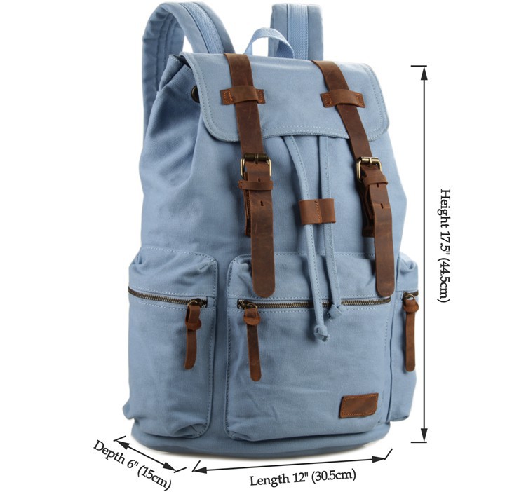 9003k新しいスタイルのキャンバスと革のメンズのトラベルバッグバックパックの青卸売色を買う問屋・仕入れ・卸・卸売り