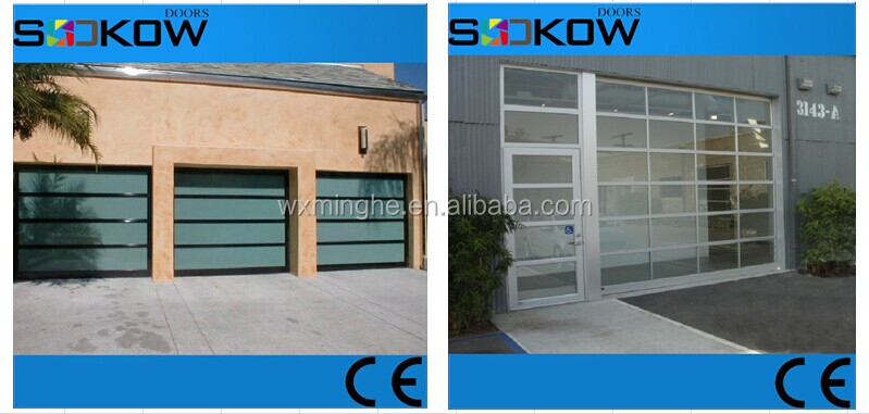 Anodized Aluminium Polycarbonate Overhead Glass Garage Door
