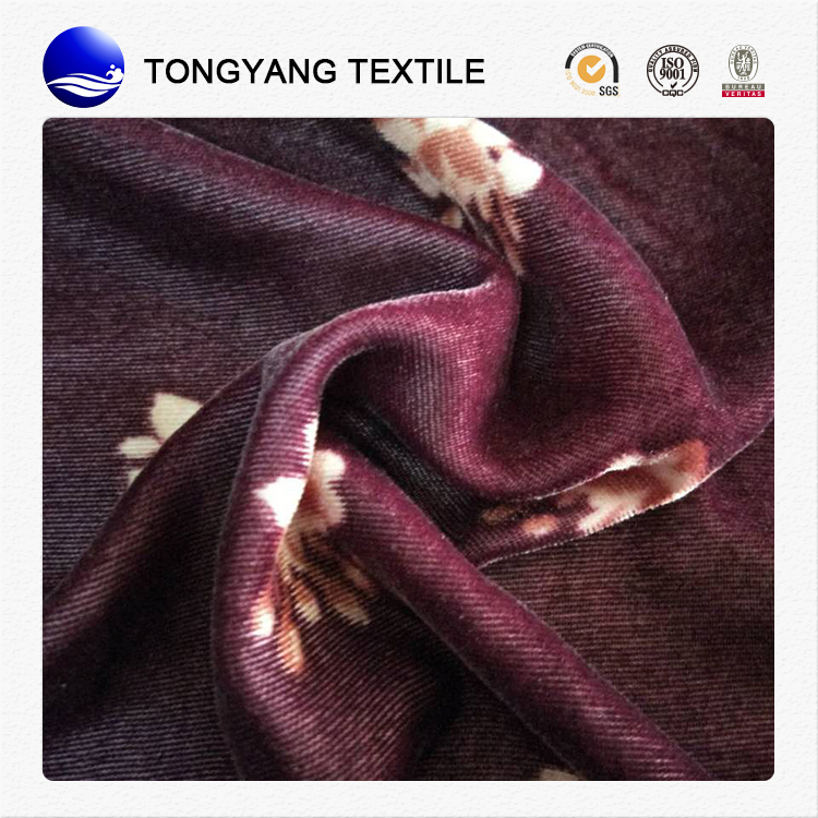 2017 screen printing silk velvet fabric Hot Selling