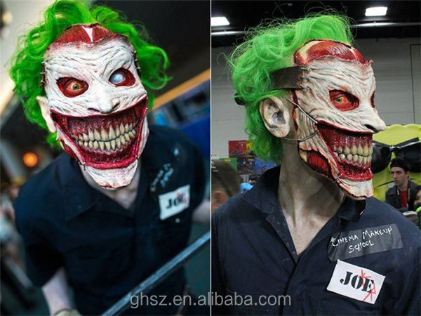カスタマイズされたハロウィン映画キャラクターpvc恐怖ジョーカーマスク仕入れ・メーカー・工場