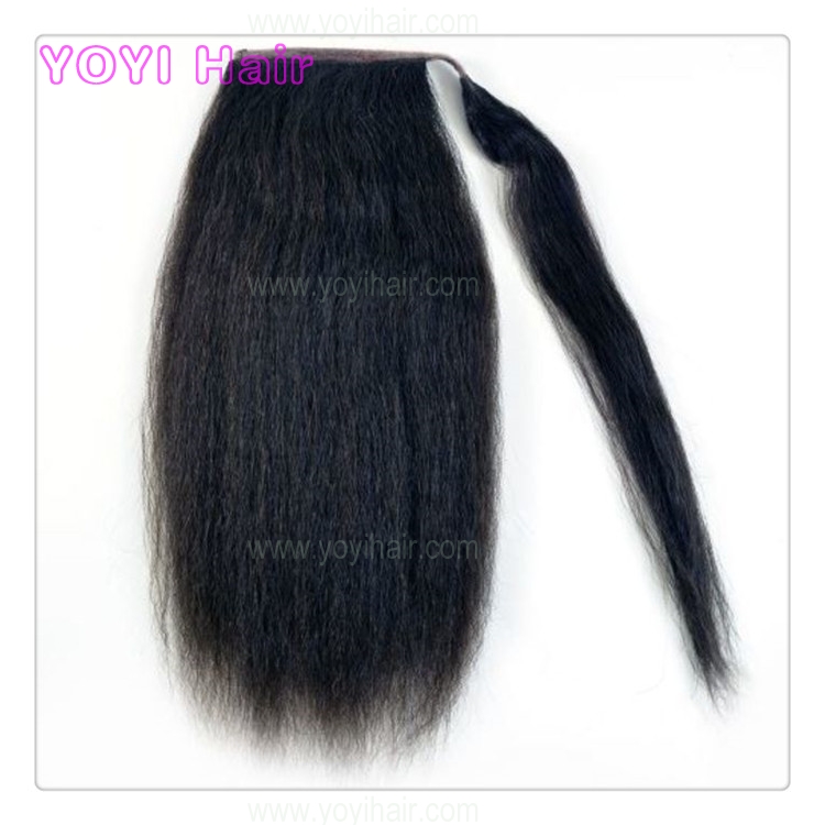 Mongolian kinky straight Ponytail
