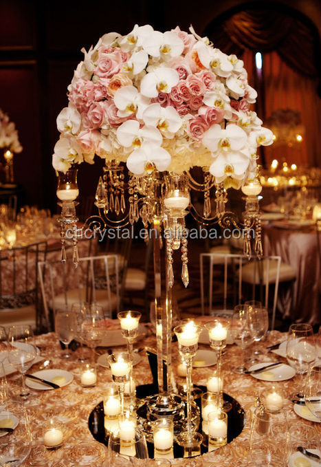 Cristal chandelier centros de mesa para bodas candelabros para la ...