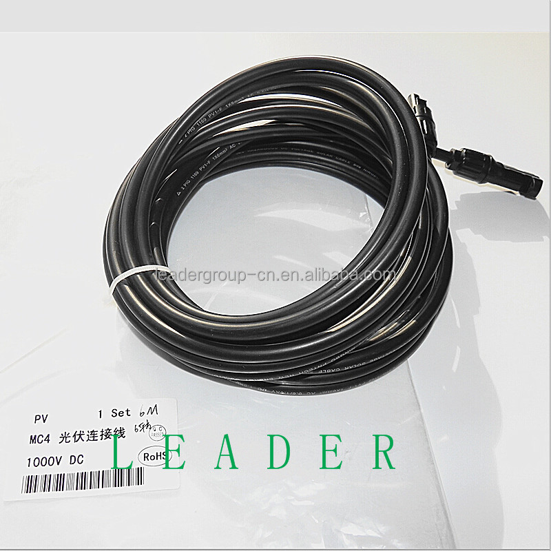 6メートル( 19.69feet) tuvcabel4.0mm2は太陽電池パネルを承認( 12awg) +太陽コネクタ仕入れ・メーカー・工場