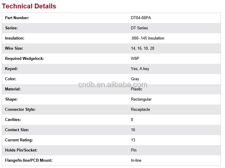 Dtシリーズオリジナル8ピン/8ウェイ/8ポールdeutschは、 メスソケットdt04-08pa/dt04-8p/dt04-08p/dt04-8pa仕入れ・メーカー・工場